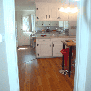 Before: View from entry into kitchen