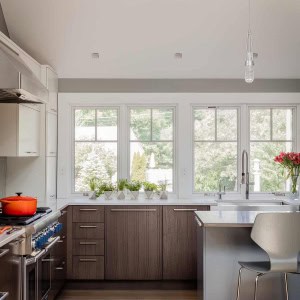 After: Kitchen view to front window