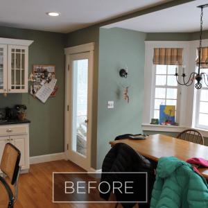 BEFORE Boxford Remodel view to breakfast room