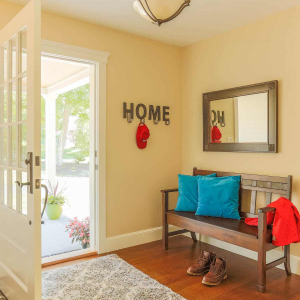 Boxford Remodel renovated entry with new porch and oversized 12-lite door