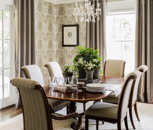 Dining Room-multilayered crown moldings