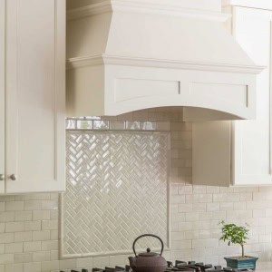 Boxford Traditional Kitchen stove top & hood closeup