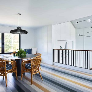 The children have ample room to study, create or practice music on an expanded stairway landing, providing a buffer for comfort and solitude between the children's and primary bedrooms.