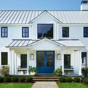 The folksy front exterior offers little hint of the home's high performance design.