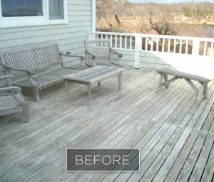 BEFORE-deck seating area