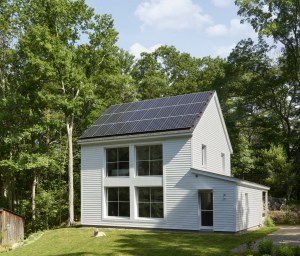 Designed with energy conservation as the top priority, this home produces more energy than it uses, reducing its environmental impact.  All electricity is generated by a solar array on the roof, so no fossil fuels are burned.