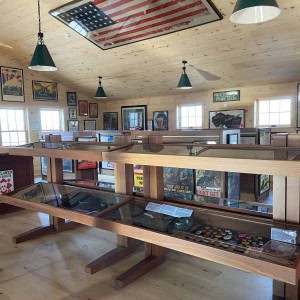 Additional new sections of the barn offer space for display cases.