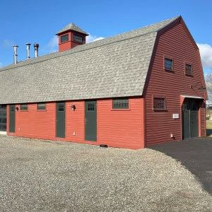 The renovated barn produces 200 gallons of maple sugar each year from 650 taps on the property. The doors and windows were replaced, and a cupola that lights up at night was added to improve the property's aesthetic appeal.