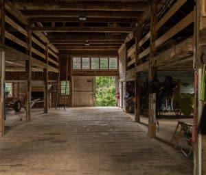 The original barn was a hand hewn English frame. The frame was restored by Preservation Timber Framing.