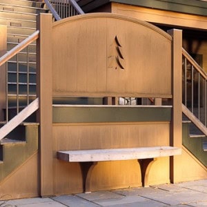 Maine Lakes Region Custom Home Bench