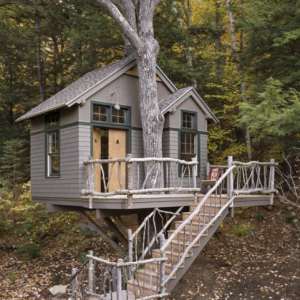 Maine Lakes Region Custom Home Treehouse