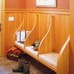 Maine Lakes Region Custom Home Mudroom