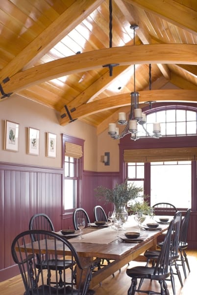 Maine Lakes Region Custom Home Dining Room