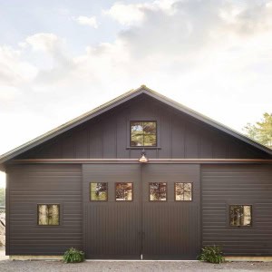 Barn doors are draft free and weather-stripped on all sides