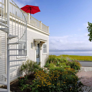 Spiral Staircase to Roof Deck-prior to the renovation the only access to the roofdeck was through a 2nd floor window.
