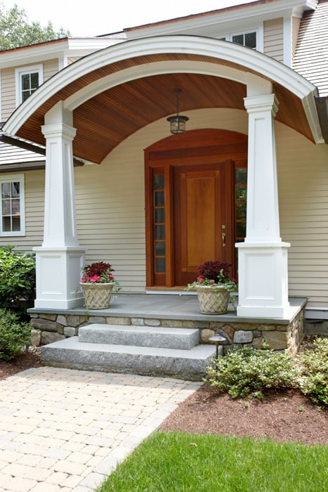 Barrel roofed front entry