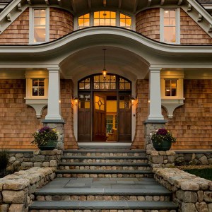 Shingle Style Curved Front Entry