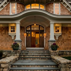 Shingle Style Curved Front Entry 