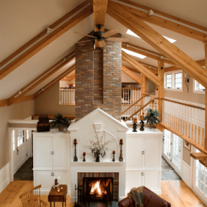 North Andover MA Post and Beam Living Room