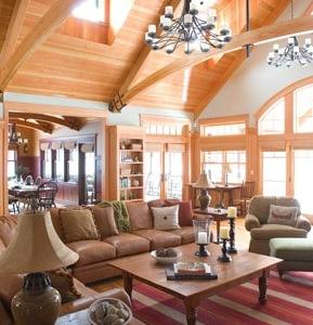 Maine Lake Home Living Room