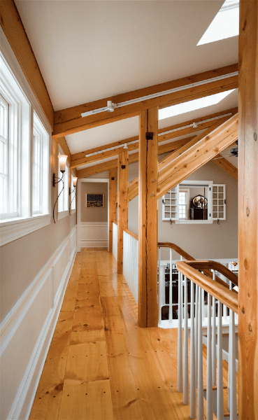 North Andover MA Post and Beam 2nd Floor Hallway
