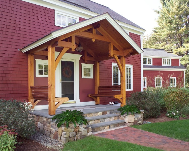 Boxford, MA Timber Framed Front Porch