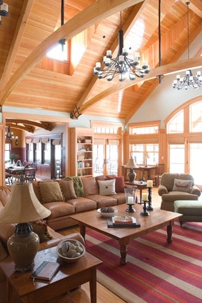 Maine Lake Home Living Room
