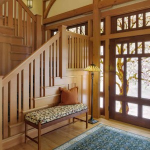Custom stained glass entry