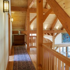 Second floor hallway overlooks the living room