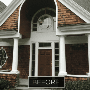 Front Entry BEFORE-replaced with 2nd floor dormer above door