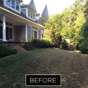Back Exterior BEFORE-no decks on first or second floor